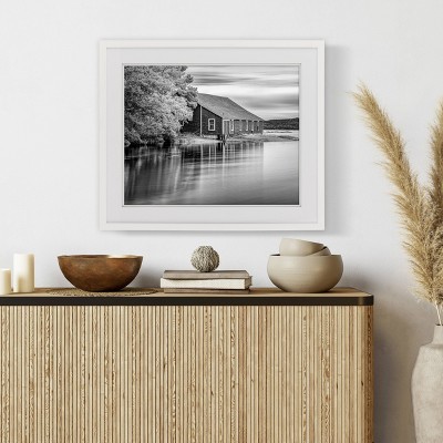 Gallery Solutions 20"x24" White Wood Frame with Double Mat
