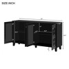 NicBex 4-Door Mirror TV Stand for TVs up to 70 Inches,Modern TV Media Console Table with Adjustable Shelves - 3 of 4