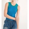 Women's Coralie Contrast Rib Tank - Pretty Garbage M - 4 of 4