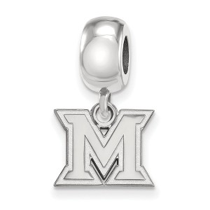 Black Bow Jewelry Sterling Silver Miami Redhawks NCAA Bead Charm - 1 of 4