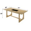 NicBex Dining Table 42" Modern Square Clear Glass Top Chrome Finish Counter Height Table for Dining Room - 4 of 4