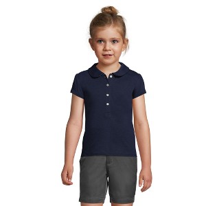 Lands' End Kids Short Sleeve Peter Pan Collar Polo Shirt - 1 of 3