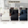 DOMETOUR Oversized 41.73" Chenille Sofa Chair, Modern Upholstered Armchair with 1 Toss Pillow, Deep Seat Reading Sofa for Bedroom Apartment, Beige - 3 of 4