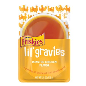 Friskies Gravies Lickable Roasted Chicken Flavor Wet Cat Food - 1.55oz - 1 of 4