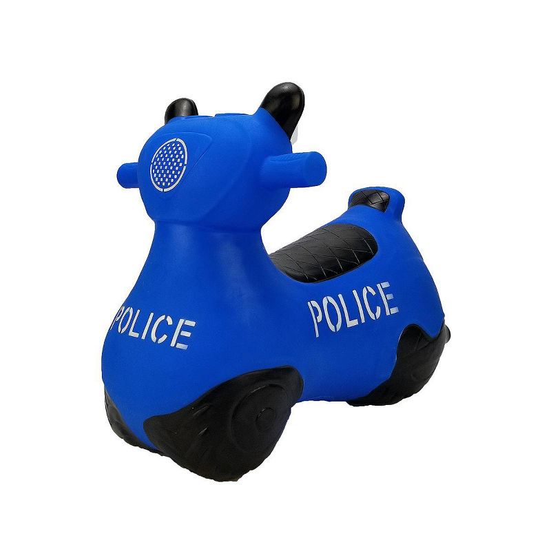 BounceZiez Inflatable Bouncy Ride-On Hopper with Pump - Police Car, 2 of 5