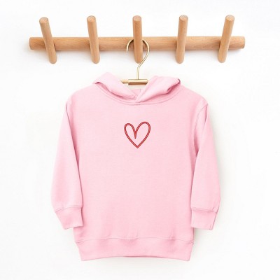 The Juniper Shop Embroidered Hand Drawn Heart Toddler Graphic Hoodie