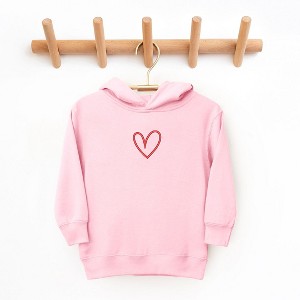 The Juniper Shop Embroidered Hand Drawn Heart Toddler Graphic Hoodie - 1 of 3