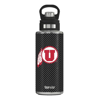 NCAA Utah Utes 32oz Carbon Fiber Stainless Steel Water Bottle