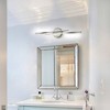 LLHZSY 23 3/5-in 2-Light Minimalist Linear LED Vanity Light-Nickel - 4 of 4