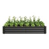 Rectangle Metal Raised Bed Garden,Metal Plant Pots Outdoor with Open Bottom Design,Garden Planter Boxes for Flowers,Vegetables-Coolbibila - 4 of 4