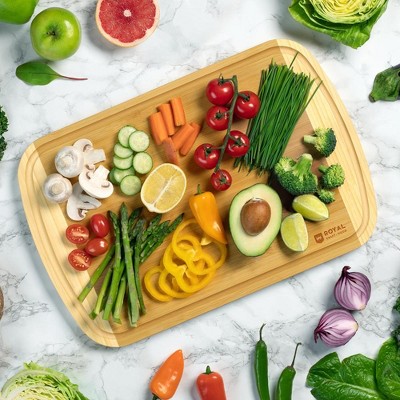 Royal Craft XL Bamboo Wood Cutting and Serving Board