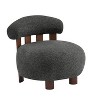 ModernLuxe Accent Chair, Wooden Upholstered Slipper Chair, Single Sofa Lounge Chair - 3 of 4