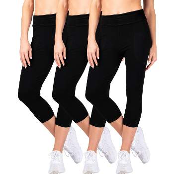 TomboyX Workout Leggings, 3/4 Capri Length High Waisted Active Yoga Pants  With Pockets For Women, Plus Size Inclusive Exercise, (XS-6X) Ice Cap XXL