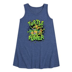- Teenage Mutant Ninja Turtles - Turtle Power New Graphic Sleeveless Aline Dress - 1 of 4