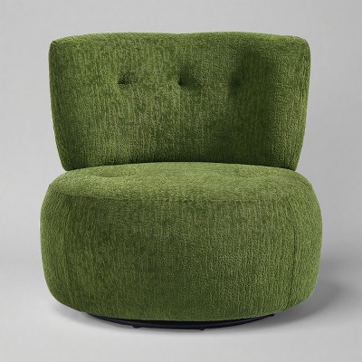 Art Leon Jacquard Flannel Fabric Modern Swivel Accent Side Chair