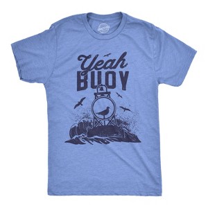 Mens Yeah Buoy T Shirt Funny Seagull Beach Vacation Tee - Crazy Dog Men's T Shirt - 1 of 4