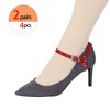 Allegra K Women's Detachable Adjustable Anti-Slip Shoe Straps Bands Belts with Buckle for Heels 2 Pairs - 4 of 4