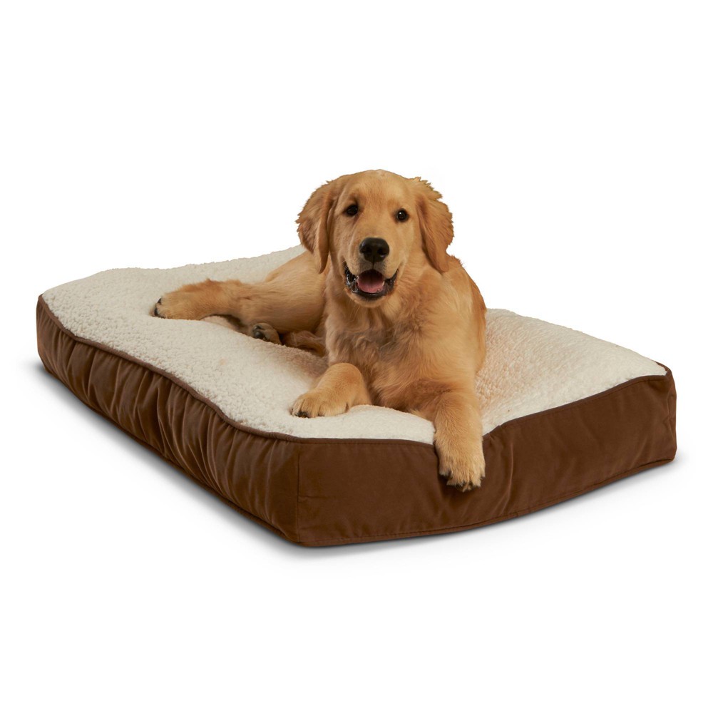 Photos - Bed & Furniture Kensington Garden Buster Deluxe Faux Shearling Rectangle Pillow Dog Bed 