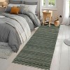 Modern Striped Rug  Soft Low Pile Area Rug for Living Room Bedroom Neutral Carpet with Non Slip Backing Contemporary Floor Rug for Home Decor - 4 of 4