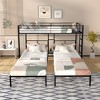 Twin Over Twin Over Twin Bunk Bed with Ladder and Guardrails - 2 of 4