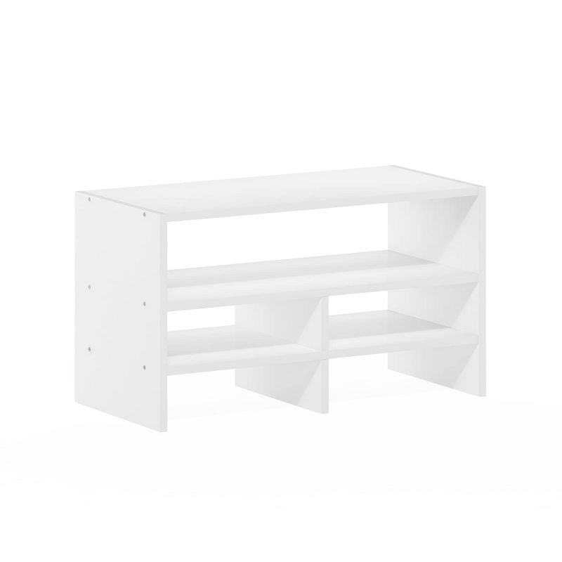 Furinno Hermite Desk Top Organizing Shelf Bookcase, White, 4 of 5