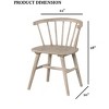PAGED 2pc Dining Chairs, Mid-Century Modern Dining Room Chairs with Spindle Back, Kitchen Chairs for Dining Room - 4 of 4