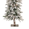 Melrose Flocked Alpine Pencil Tree - 2 of 2