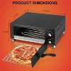coucheta Countertop Pizza Oven, Stainless Steel Electric Pizza Maker with Dual Heating Tubes, for Home Restaurant - 3 of 4