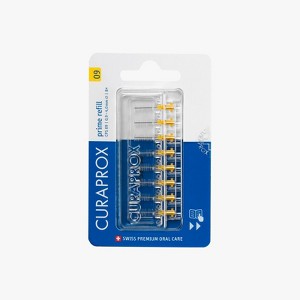 Curaprox CPS 09 Prime Refill Yellow, 8-Pack Interdental Brushes for Gentle Cleaning of Tight Gaps - 1 of 4
