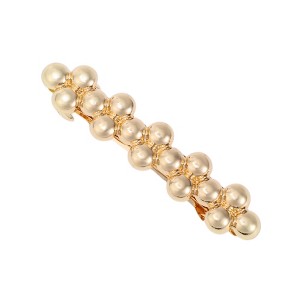 Unique Bargains Round Clovers Hair Clips Gold Tone 1 Pc - 1 of 4
