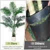 6FT Areca Palm Artificial Tree in White Planter Pot Faux Floor Plant Indoor Outdoor for Home Office Decor - 3 of 4