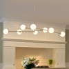 PAKOKULA Modern 8-Light Gold Branch Sputnik Chandelier with Globe Opal Glass Shades - 2 of 4
