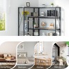 Celebalcony 5 Tiers Corner Bookshelf, 70.86" Tall L-Shaped Bookcase, Corner Shelf Display Storage Rack with Metal Frame for Living Room Home Office - 3 of 4