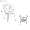 Outdoor Conversation Set, Patio Conversation Sets With 2 Rattan Chairs With Cushion And A Glass Round Table-Cuddlewood - 4 of 4