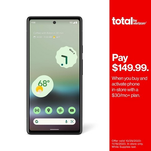 Total By Verizon Prepaid Google Pixel 6a 5g (128gb) Smartphone