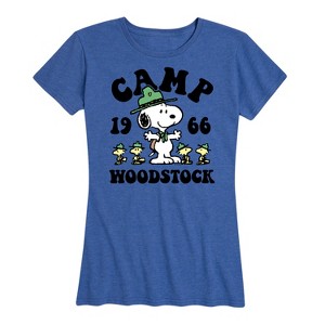 Women's - Peanuts - Camp Woodstock Short Sleeve Graphic T-Shirt - 1 of 4
