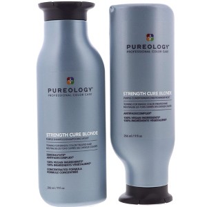 Pureology Strength Cure Blonde Shampoo & Conditioner Duo Set 9 fl oz / 266ml each Revives and protects blonde hair with anti-brass benefits - 1 of 4