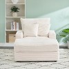 NicBex Couches for Living Room 39" Single Chaise Lounge Chair Corduroy Upholstered Sofa Sleeper Chair with Ottoman and Cup Holders - 3 of 4