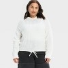 Women's Relaxed Textured Hooded Pullover Sweater - Future Collective Off-White - 3 of 3