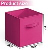 SEVOBAL 6pc Fabric Storage Cubes Organizer Duty Cube Storage Bin Clothes Storage Box Closet Baskets in Shelves Home, Multicolored, 4.29"*7.02"*10.14" - 3 of 4