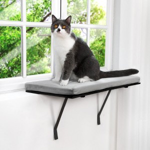 Sandinrayli Cat Window Seat Wall Mount Perch House, Heavy Duty Cat Bed Shelves Furniture, Grey - 1 of 4