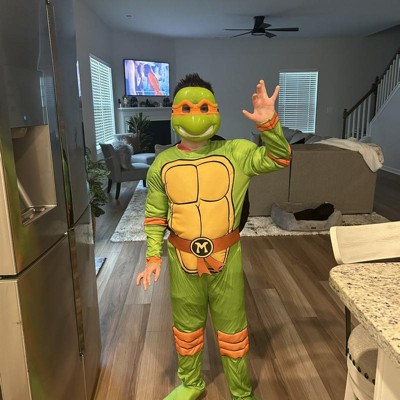 Kids' Teenage Mutant Ninja Turtles Michelangelo Halloween Costume Jumpsuit  With Mask : Target