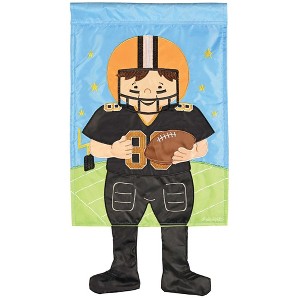 Magnolia Garden Football Player 13 x 24 Inch Polyester Crazy Legs Garden Flag - 1 of 2