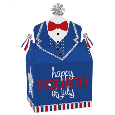 Big Dot of Happiness 4th of July - Treat Box Party Favors - Independence Day Goodie Gable Boxes - Set of 12