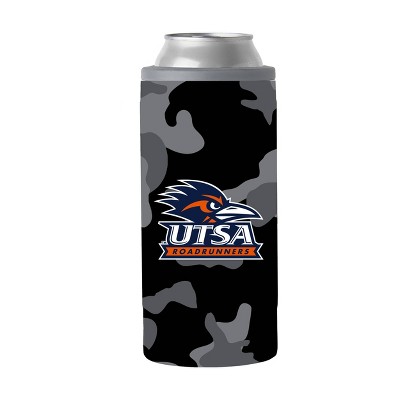 NCAA UTSA Roadrunners 12oz Black Camo Slim Can Cooler