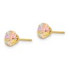 Black Bow Jewelry 6mm Round Multicolor Cubic Zirconia Stud Earrings in 14k Yellow Gold - 2 of 4