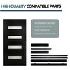 36 x 80 Fiberglass Entry Door with Brickmould, Frosted Glass - Contemporary Style for Home's Front Entrance - 4 of 4