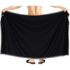 LA LEELA Men's Beachwear Cover Up For Men Swimwear Pareo Wrap Summer Long Casual Vacation Sarongs Lava Lava Cover-Up One Size Black, Solid - 3 of 3