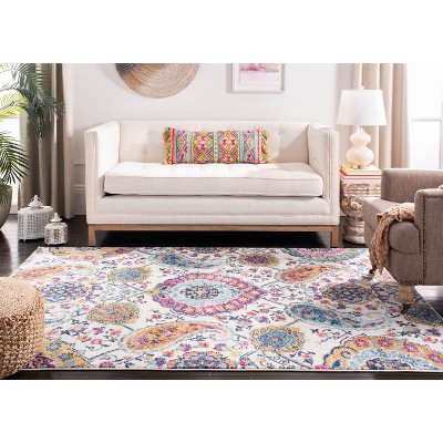 Madison Cream and Multicolor 8' x 10' Synthetic Area Rug