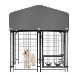 Mlmh & Kngwa 50.8"W All-Weather Protection & Safe Lock Design Dog Kennel - 1 of 4